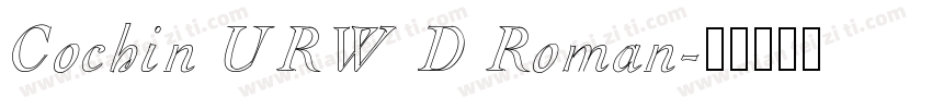 Cochin URW D Roman字体转换